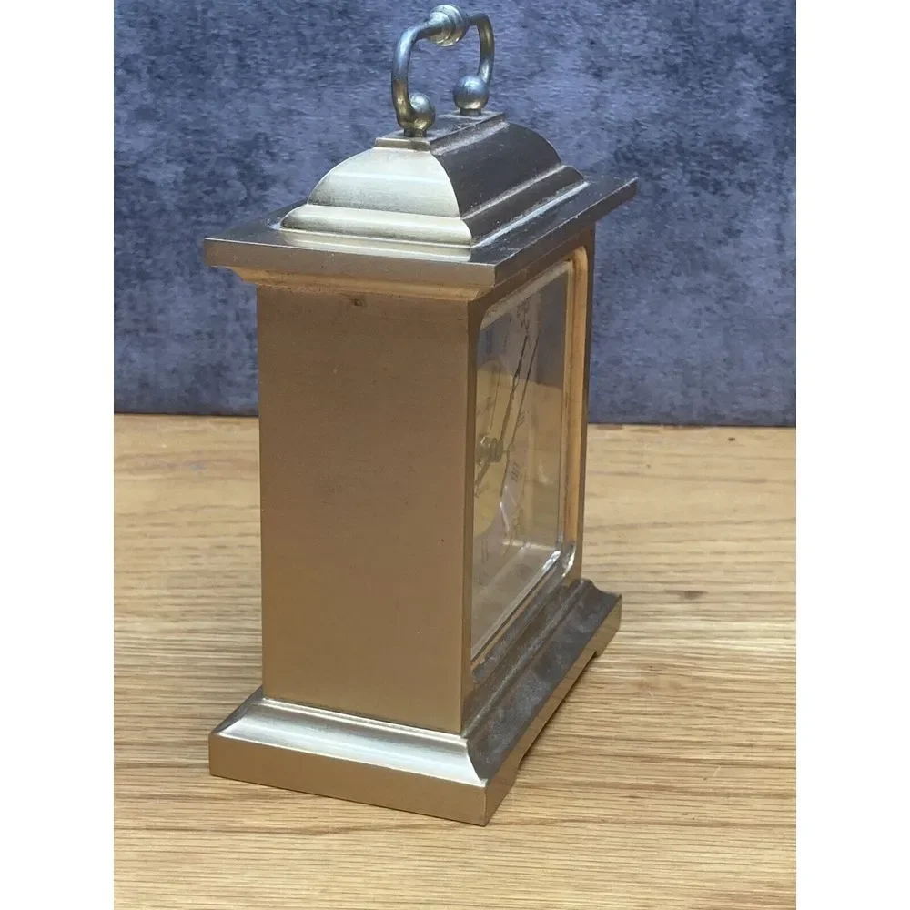 Seth Thomas Carriage Quartz Alarm Clock Rapture Mantle‎ Japan Brass 6